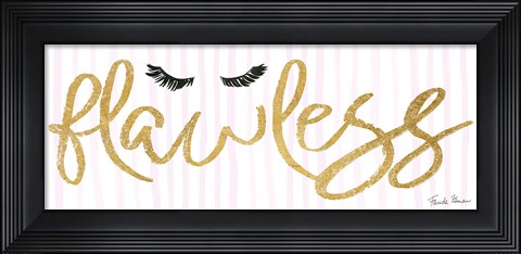 Framed Think Pink II Gold Print