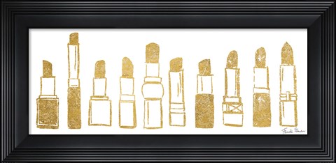 Framed Think Pink III Gold Print