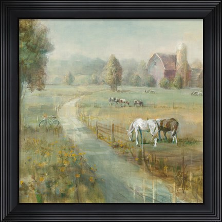Framed Tranquil Farm Crop Print