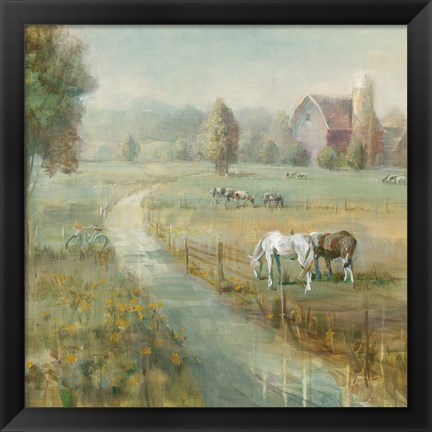 Framed Tranquil Farm Crop Print