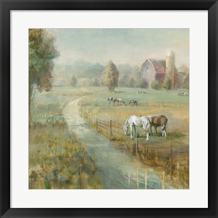 Framed Tranquil Farm Crop Print