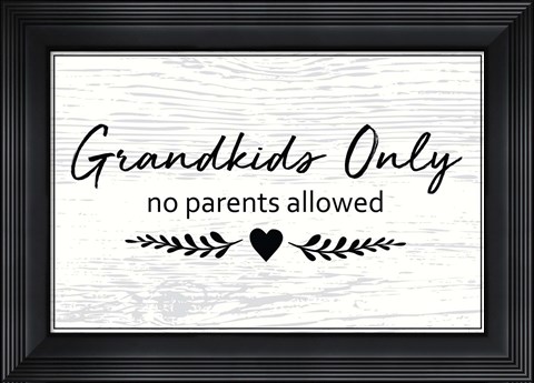 Framed Grandkids Only Print
