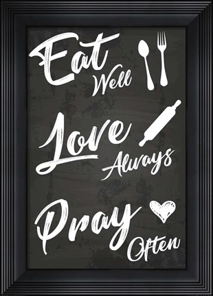 Framed Eat Well Print
