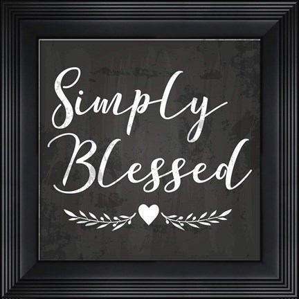 Framed Simply Blessed Print