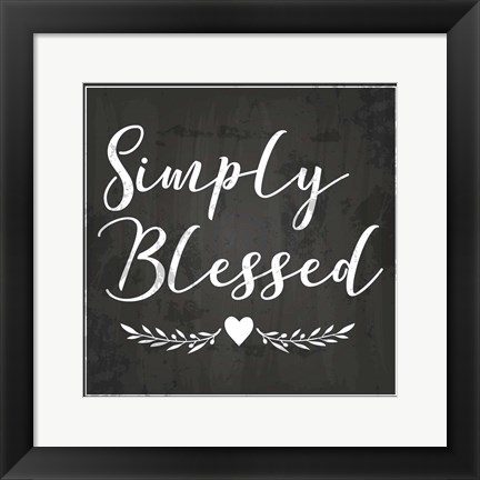 Framed Simply Blessed Print