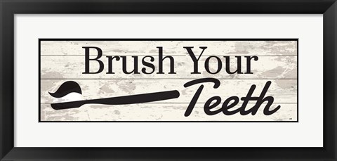 Framed Brush Your Teeth Print