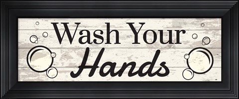 Framed Wash Your Hands Print