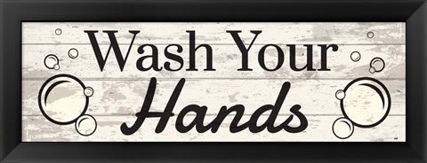 Framed Wash Your Hands Print