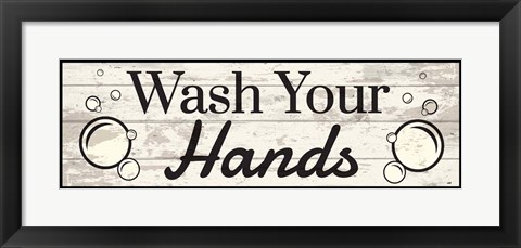 Framed Wash Your Hands Print