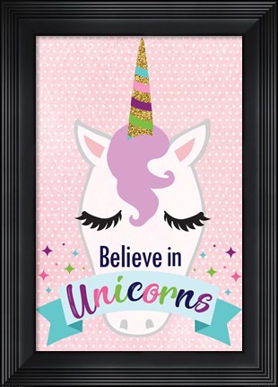 Framed Believe in Unicorns Print