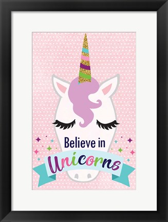 Framed Believe in Unicorns Print