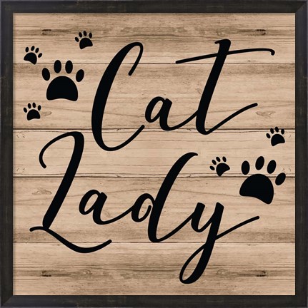 Framed Cat Lady Print