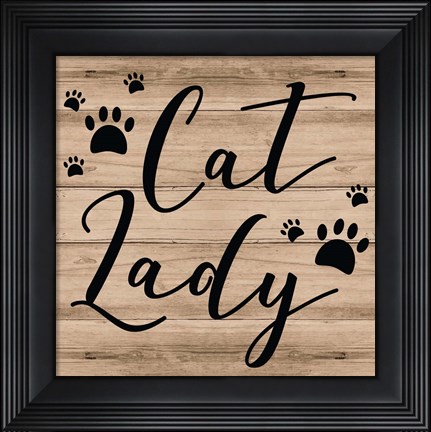 Framed Cat Lady Print