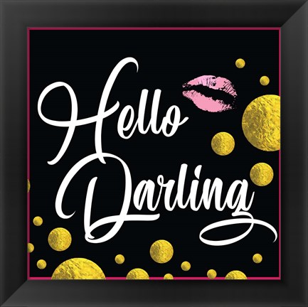 Framed Hello Darling Print