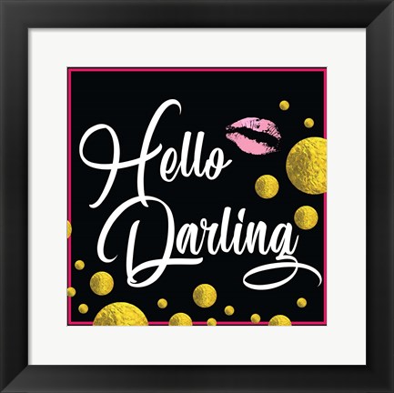 Framed Hello Darling Print