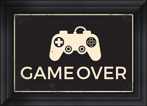 Framed Game Over Print