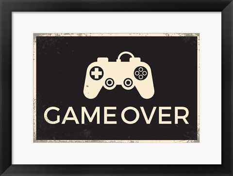 Framed Game Over Print