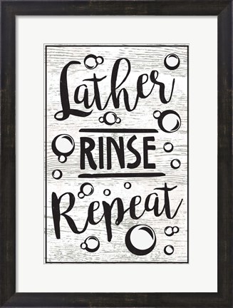 Framed Lather, Rinse, Repeat Print