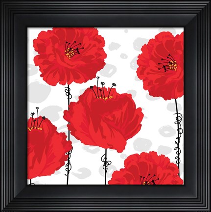 Framed Poppy I Print