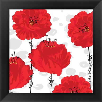 Framed Poppy I Print