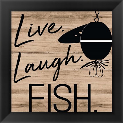 Framed Live Laugh Fish Print