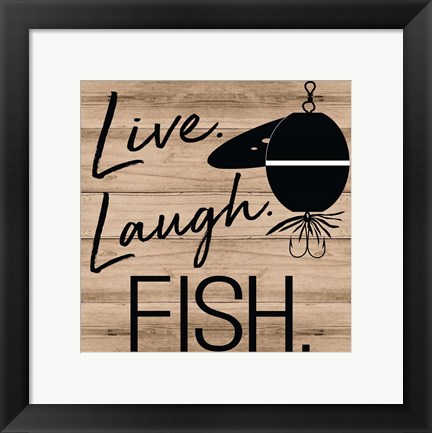 Framed Live Laugh Fish Print