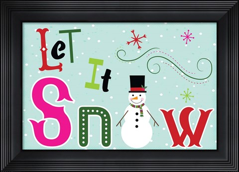 Framed Let It Snow Print