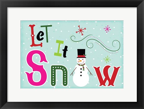Framed Let It Snow Print