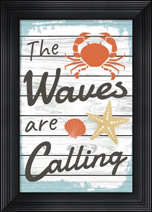 Framed Waves are Calling Print