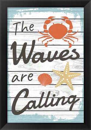 Framed Waves are Calling Print