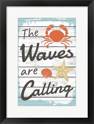 Framed Waves are Calling Print