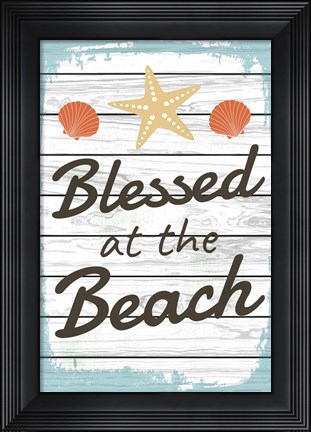 Framed Blessed at the Beach Print