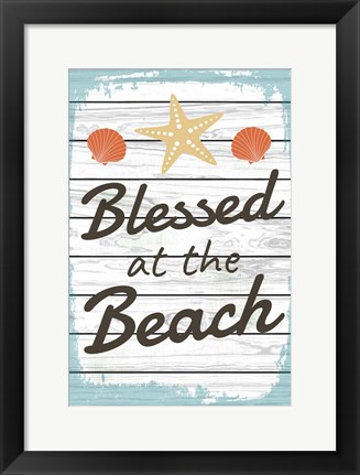 Framed Blessed at the Beach Print