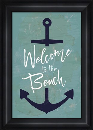 Framed Welcome to the Beach Print
