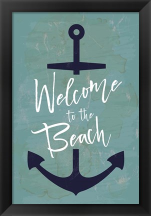 Framed Welcome to the Beach Print