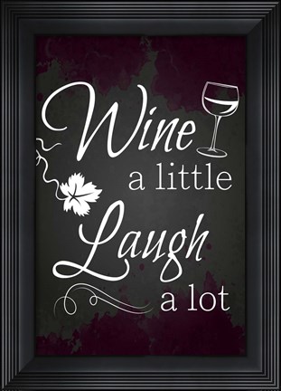Framed Wine a Little Print