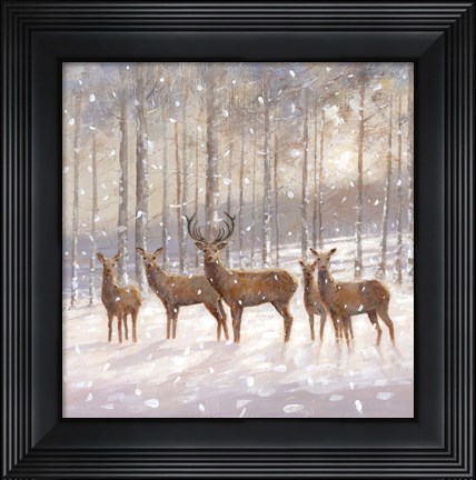 Framed Snow Family Print