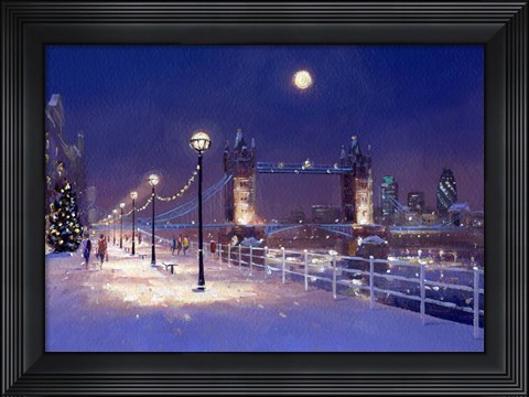 Framed Hometown Lights I Print