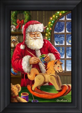 Framed Santa's Magic Touch Print