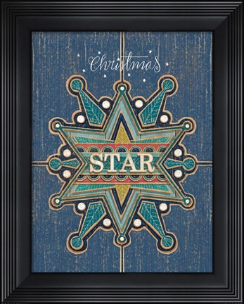 Framed Christmas Star Print