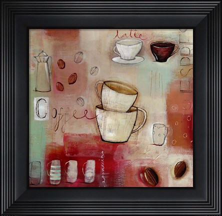 Framed Cappuccino and Beans Print