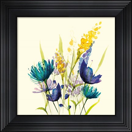 Framed Blue Flowers Print