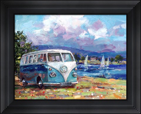 Framed Campervan Scene Print