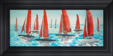 Framed Sailing Yachts Print
