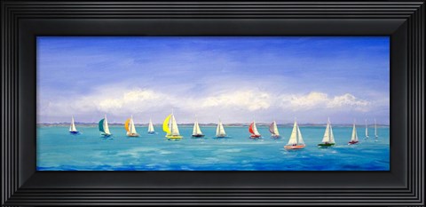 Framed Mermaid Yachts Sailing Print