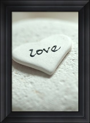 Framed Love Pebble Print