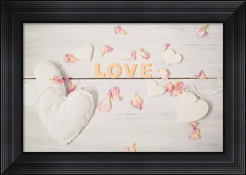 Framed Still Life Hearts - Love Print
