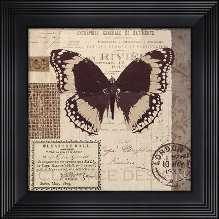 Framed Butterfly Stamp Print