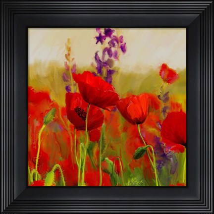 Framed Poppies Print