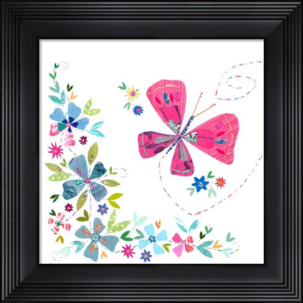 Framed Pink Butterfly Print